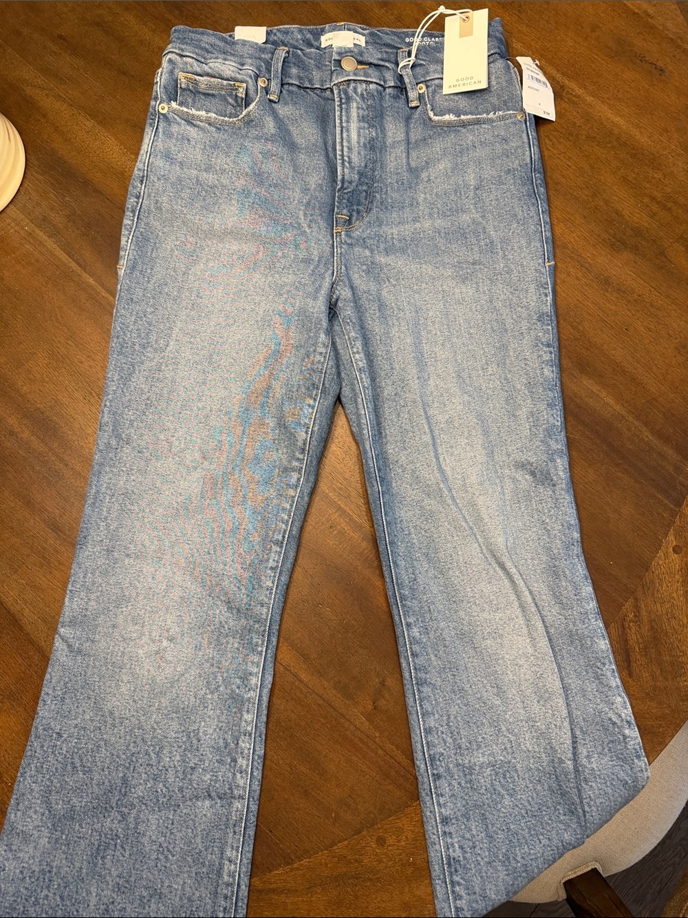 Good American Light Blue Women's High-Rise Straight Jeans